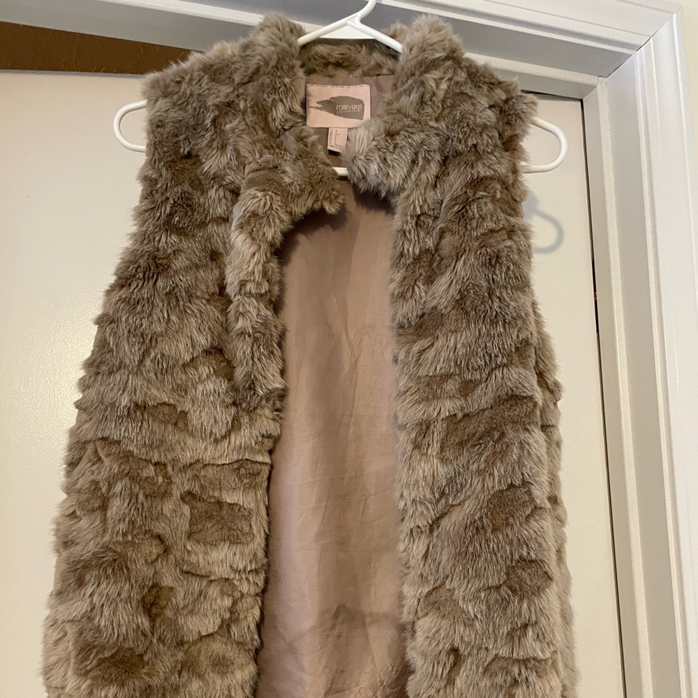Faux fur vest